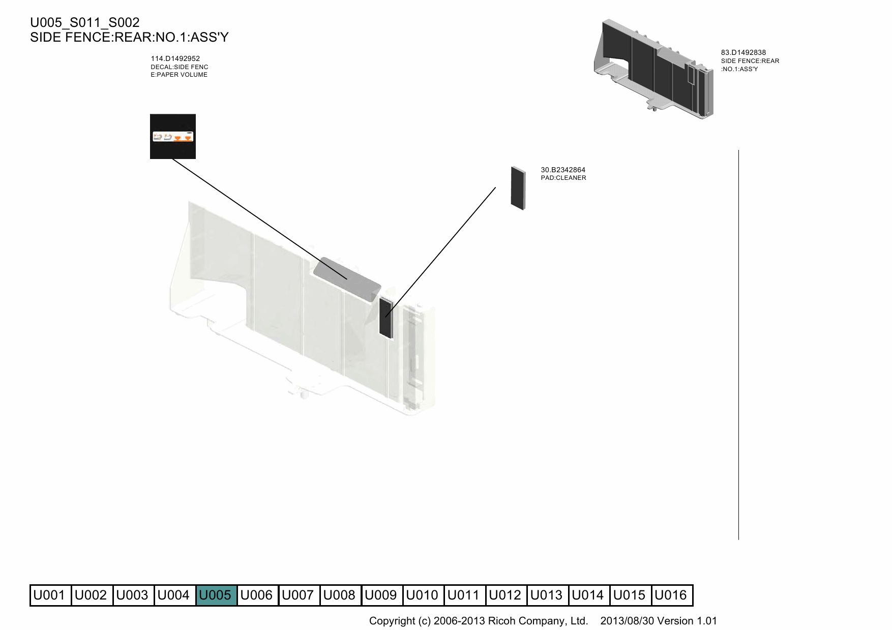 RICOH Aficio MP-C3003 C3503 C4503 C5503 C6003 D146 D147 D148 D149 D150 Parts Catalog-4